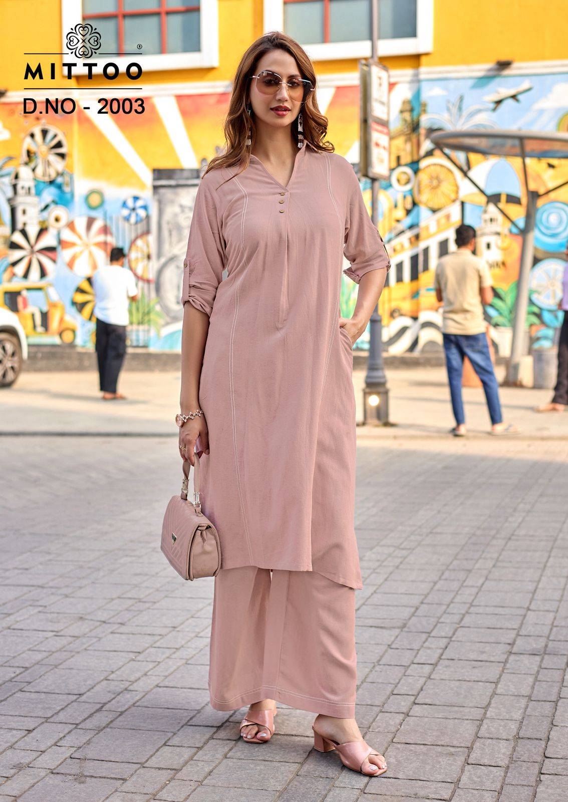 Estilla By MITTOO 2001 To 2006 Series Beautiful Festive Suits Colourful Rayon Linne Co-ord sets At Wholesale Price